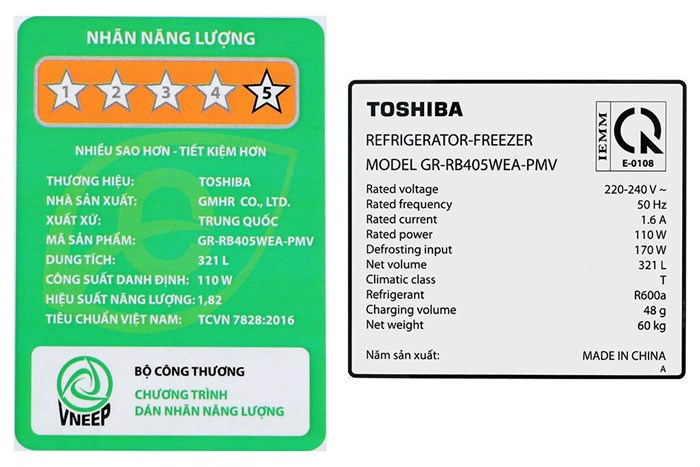 Tủ Lạnh Toshiba Inverter 321 Lít GR-RB405WEA-PMV(06)-MG
